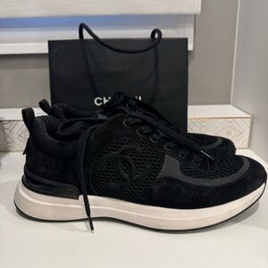 Chanel black sneakers